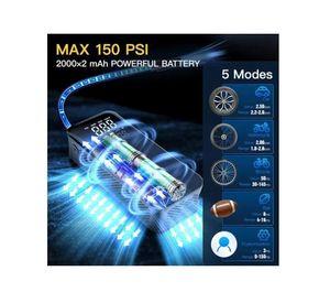 Compresor Aire 150psi Auto Moto Bicicleta Power Bank 2600mah