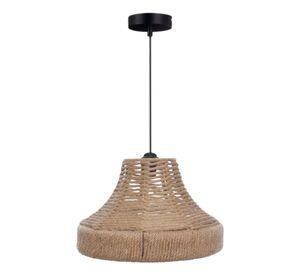 Lámpara Colgante Techo Fibra Natural Elegante Decoración Jhn