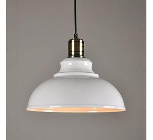LAMPARA COLGANTE BLANCA E27 1X60W