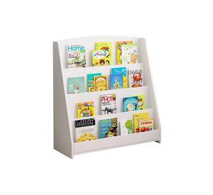 Estante Librero Niños Madera 4 Niveles 80x30x88 CM Blanco