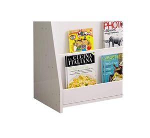 Estante Librero Niños Madera 4 Niveles 80x30x88 CM Blanco