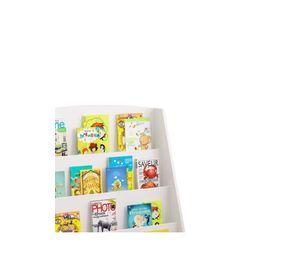 Estante Librero Niños Madera 4 Niveles 80x30x88 CM Blanco