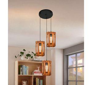 Lámpara Colgante Vintage Decorativa Rústica 3 Luces Jhn