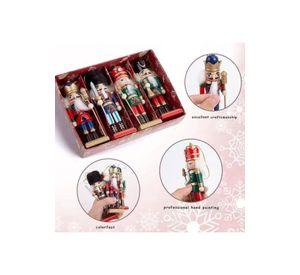 X4 cascanueces navideños adornos para árbol de Navidad multicolor