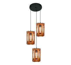 Lámpara Colgante Vintage Decorativa Rústica 3 Luces Jhn