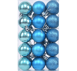 Esferas Navideñas 4cm Bambalinas 12unidades Decoración Árbol