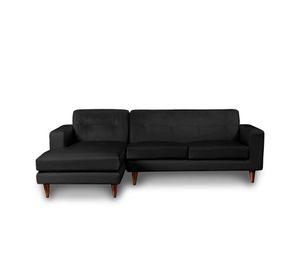 SOFA CHAISELONG IZQ SALERNO PU NEGRO