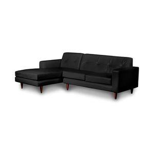 SOFA CHAISELONG IZQ SALERNO PU NEGRO