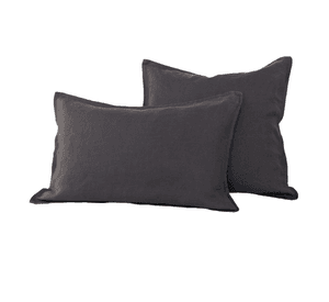 Funda Cojín Lino Lyra - Dark Charcoal / 55x55