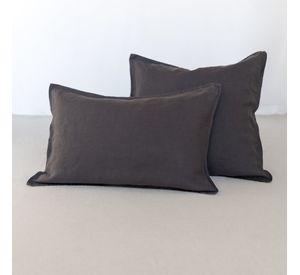 Funda Cojín Lino Lyra - Dark Charcoal / 55x55