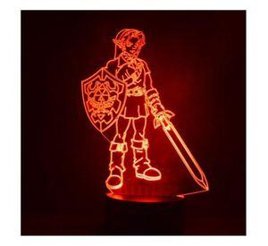 Lámpara Link Legend Of Zelda Base Negra con App