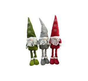 Pack x3 muñecos navideños pata larga pascuero, mono nieve multicolor