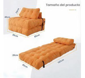 Silla Sofá Cama 187x85cm Puff Plegable Acolchada Hogar