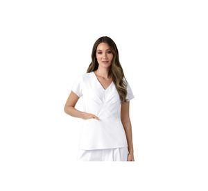 BLUSA CLÍNICA MUJER ESCOTE V 6266 WHITE