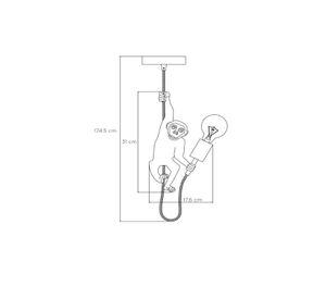 LAMPARA COLGANTE CHIMP 1xE27