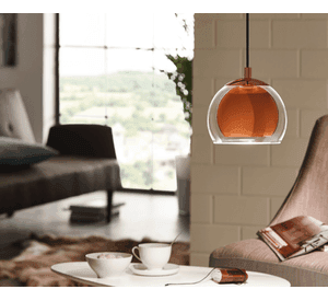Lámpara Colgante Rocamar Cobre E27 1X40W