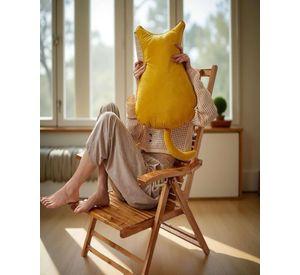 Cojin Almohada de Gato Extra Suave para decorar o apego para niños Amarillo