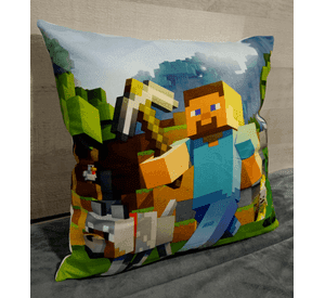 Cojín Felpa 45x45 cm Minecraf Diamantito Extra Suave