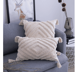 Cojín textura beige 30x50 cms