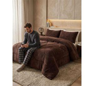 Cobertor Plush de Lujo Lana Sintetica Confort Superior Plaza y Media m18