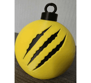 Bola de Navidad con arañazos de Wolverine
