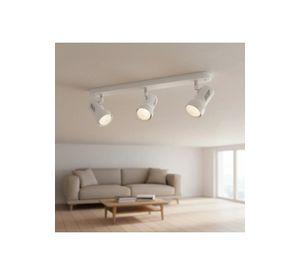Foco Sobrepuesto Riel 3 Luces Blanco