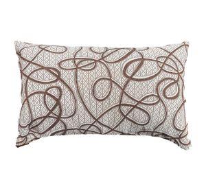 Cojin Decorativo Diseño Cordon Café 80x40 Relleno
