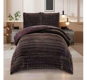 COBERTOR PREMIUM CONFORT 2 PLAZA 230CM X 250CM COLOR CAFÉ
