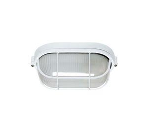 Plafón Tortuga Aluminio Oval Reja Blanca