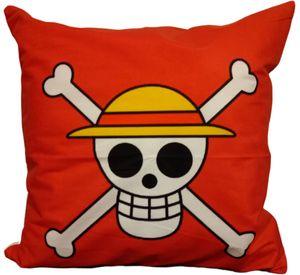 Cojín Felpa 45x45 cm Bandera Pirata Mugiwara Luffy Extra Suave
