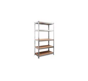 Repisa Metálica Armable Mecano 180x90x40cm 350kg Plateado