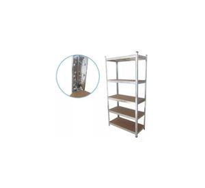 Repisa Metálica Armable Mecano 180x90x40cm 350kg Plateado