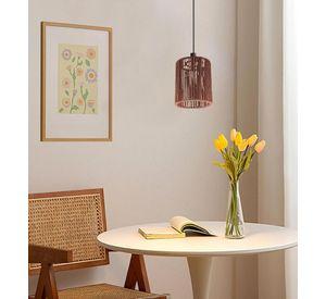 Lámpara Colgante Natural Bohemia Tejida Decorativa Jhn