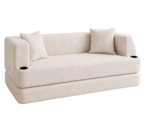 Sofá cama 3 cuerpos Muna lino beige