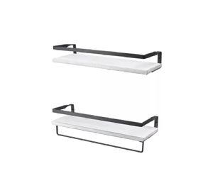 Repisas Flotantes de Madera Modernas Multipropósito Kit 2 Blanco
