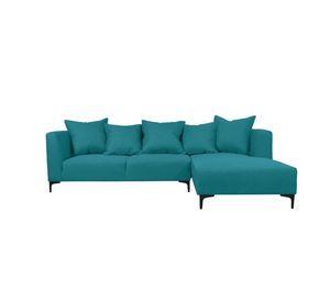 Seccional Cordelia Chenille Tipo Lino Turquesa