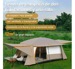 Carpa acampada 8-12 personas doble capa
