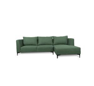 Seccional Suria Chenille Tipo Lino Verde