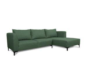 Seccional Suria Chenille Tipo Lino Verde
