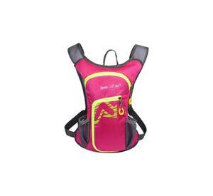 Mochila outdoor trekking + bolsa de agua color rosa
