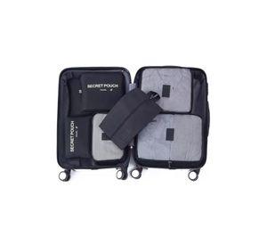 Set de 6 organizadores de equipaje de viaje, bolsa para ropa interior, color naranja