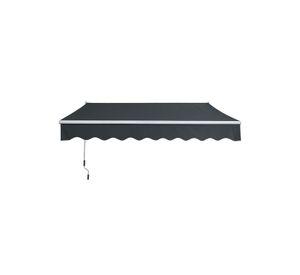 Toldo Retráctil 300x250 Cm Grafito Brazo Manual Para Terraza Vincenzi