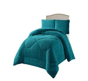COBERTOR TEXTURIZADA DE INVIERNO DISEÑO 01 2 PLAZAS TURQUESA