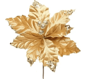 Pack 5 Flores Navideñas 26cm Artificial Adorno Navidad 01