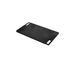 Plancha churrasquera reversible de 46x26 cm, hierro fundido