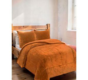 COBERTOR SHERPA KING 250X270CM MOSTAZA B12