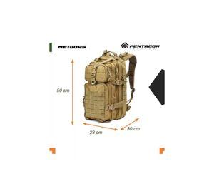 Mochila táctica militar impermeable color café
