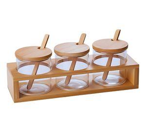 Juego Recipiente Tapa Contenedor Soporte Organizador Jhn