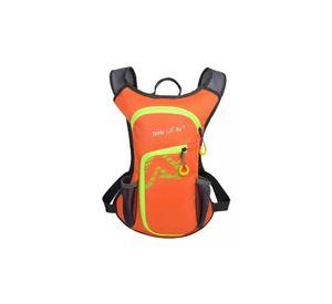 Mochila outdoor trekking + bolsa de agua color naranja