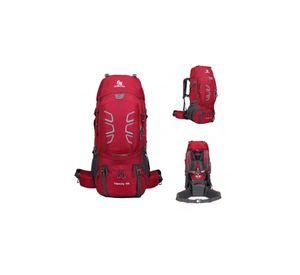 Mochila impermeable 60L color rojo